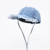 Gorra de Béisbol de Mezclilla Lavada Desgastada con Cordón Estilo Japonés para Hombres y Mujeres, Sombrero de Protección Solar para Primavera y Verano, Circunferencia de Cabeza Grande