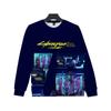 Suéter Cyberpunk Edgerunners de otoño con forro polar, cuello redondo, para usar por dentro y por fuera, sudadera de manga larga