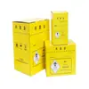 [Personalizado] Caja de Almacenamiento de Agujas Desechables Caja de Objetos Punzocortantes de Papel Médico Caja de Basura Caja Cuadrada de Objetos Punzocortantes de Papel Amarillo