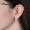Aretes geométricos Daisini de plata S925, simples, combinan con todo, populares, estilo frío Diamond ins