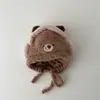 Chapéus Infantis, Chapéus de Pelúcia de Inverno para Meninos e Meninas, Chapéus Espessos Quentes com Proteção para Orelhas, Chapéus Fofos de Desenho Animado à Prova de Vento, Chapéus de Inverno para Bebês