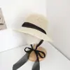 Sombrero de Paja para Niños, Sombrero de Sol para Niñas, Estilo Familiar Sombrero de Sol de Pescador para Niña de Verano, Sombrero de Playa para Bebé Niña