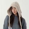 Coreano Ins Handmade Crochet Balaclava Chapéu Outono e Inverno Quente Engrossado Proteção Da Orelha De Malha De Lã Chapéu Para Crianças