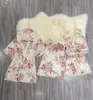 Novo Conjunto de Pijama Duas Peças em Seda Gelada Atração Pura com Bojo Renda Lingerie Sexy Alça Fina Conjunto de Quatro Peças