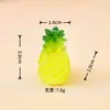Miniatura Desenho Animado Luminoso Mordida Fruta Comida Brinquedo Fofo Carro Mesa Ornaments de Resina DIY Decorações Feitas à Mão