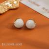 Aretes de gota de aceite de dopamina de color chapado en oro real moda simple exquisita personalidad aretes de alto sentido aretes de Yiwu