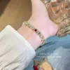 Exquisito Pulsera de Diamantes Cuadrados de Dopamina Moda Francesa de Alto Valor Diseño de Lujo Ligero Joyería de Mano Colorida Perla Retro