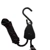 Cuerda colgante ajustable para exteriores con gancho, no necesita construir un toldo, tensor de cuerda para acampar, ajustador de hebilla de polea