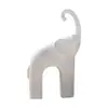 Escultura de Plástico Reforzado con Fibra de Vidrio Mármol Imitación Paisajismo de Jardín Patio Oficina de Ventas Adornos de Estatua de Elefante para Exteriores