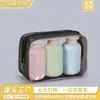 Necessaire impermeável transparente, bolsa de armazenamento de viagem em PVC personalizada, bolsa de maquiagem, bolsa portátil para viagem de negócios com separação de itens secos e molhados