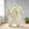 26 Romper de Bebé Delgado de Verano con Mariposas de un Solo Lado Mono de Bebé de Algodón con Velcro de Dibujos Animados Talla 52-59