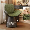 Banqueta de Maquiagem Estilo Vintage, Cadeira de Maquiagem Giratória, Dedicada para Salão de Unhas, Camarim, Quarto de Meninas e Penteadeira com Encosto