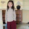 Camiseta Básica Yojia para Niñas Otoño e Invierno 2024 Nueva Versátil Top de Cuello Alto Medio Ropa para Niños Camiseta de Manga Larga Ropa de Invierno