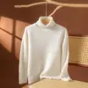 Suéter de Montaña de Cachemir Doble Espesor para Niños Suéter de Cuello Alto de Cachemir para Niñas Suéter Corto de Punto de Cachemir para Niños de Mediana y Gran Edad