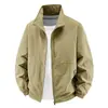 Chaqueta de hombre de estilo nuevo para primavera y otoño transfronteriza para mediana edad y mayores, holgada y simple, talla grande, ropa exterior casual para papás, admite impresión personalizada