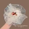 Acessório de Cabelo Doce Floral Estilo Coreano Bolinhas Retro Suave Novo Laço Renda Elástico de Cabelo High-End Scrunchie