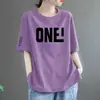 Camiseta Blanca Ins Holgada Moderna de Manga Corta para Mujer, Top Oversized de Imitación Algodón, Nueva Camiseta de Longitud Media de Verano 2024