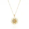 Dazan Wholesale Spot Europeo y Americano Ins Transfronterizo Acero de Titanio Electrochapado al Vacío Oro 18K Impermeable y Resistente al Sudor Collar de Luna y Estrella