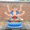 1m Estátua de Doom Yuanjun Doujin Minjun Resina Fibra de Vidro Estátua de Buda Adoração ao Templo 1,46m 1,8m