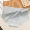 Pantalones de mascarilla facial ultrafinos, ropa interior transparente de seda helada para mujer, entrepierna antibacterial 7A de sensación desnuda, bragas de triángulo de una pieza de cintura media