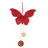 Venta al por mayor de pegatinas de pared de mariposa roja de simulación tridimensional de dos papeles para bodas, suministros de decoración de pared para el fondo de la sala de bodas