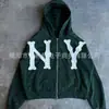 Sudadera con cremallera High Street AliExpress Marca de moda de comercio exterior Letra Americana Simple Holgado Cardigan Suéter Estampado