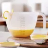 Copo medidor com filtro multifuncional para lavar arroz, filtro para líquido de ovo, batedor de creme doméstico, copo medidor com filtro para panificação