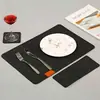 Juego de manteles individuales de fieltro, tapete resistente al calor para mesa de comedor en casa, posavasos y bases para cuencos para desayuno y comida occidental, manteles individuales de fieltro para ventas transfronterizas