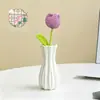 Flores Artificiais Feitas à Mão Tulipas Produtos Acabados Tricô Atacado Tricô de Lã Dia das Mães Dia dos Namorados Aniversário Dia do Professor