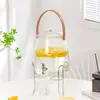 Cubo para Bebidas de Jugo con Grifo, Jarra Doméstica de Agua Fría, Cubo Transparente Simple para Té de Frutas de Limón, Cubo de Cerveza de Gran Capacidad