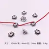 Toro de plata de Xizang 100 pulsera collar pulsera espaciador cuenta de flor joyería de aleación DIY accesorios al por mayor