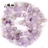 Cadena de grava de piedra cruda de cristal blanco para joyería DIY, collar, ágata, amatista, piedra natural, cuentas sueltas irregulares, 15 pulgadas