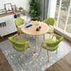 Mesa y Sillas de Negociación de Lujo Nórdico Venta Oficina Moderna Simple Tienda de Té con Leche Mesa de Comedor Apartamento Pequeño en Casa Mesa Redonda