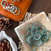 Anel de Jade Azul Água Grau A, Anel Fino de Jade Natural Tipo Gelo para Dedo Mínimo, Anel Liso para Homens e Mulheres, Algodão Floco de Neve