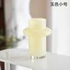 Jarrón de vidrio estilo crema simple moderno de alta calidad de mediados de la antigüedad, arreglo floral hidropónico para el hogar, decoración de alto aspecto.