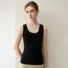 Camada base indispensável~ Colete de Tricô 100% Cashmere Kangsai Ni para Mulheres Ajustado Sem Mangas Suéter Camisola Camiseta Base