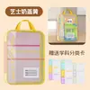 Bolsa de Clasificación por Materia de Gran Apertura en Forma de L de Cuatro Capas Portátil Transparente de Malla Engrosada Bolsa para Examen de Tutoría Estudiantil
