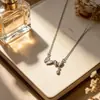 Collar de Mariposa Dulce de Lujo Ligero Estilo Francés con Microincrustaciones para Niñas, Moderno y Sencillo con un Toque de Alta Gama, Cadena para Clavícula de Moda Super Hada