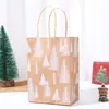 Saco de Papel Kraft Desenho Animado Sacola de Natal Sacola de Presente Sacola Série Impressa para Festa de Feriado Sacola de Presente de Doces