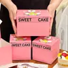 Caja para Pastel de Celebridad de Internet Mini Caja de Pastelería Bolsa de Embalaje para Postres Horneados Caja de Embalaje para Mousse Tiramisú Venta al por Mayor