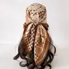 Pañuelo de Seda Diagonal Houndstooth Vintage, Elegante y Versátil Chal con Estampado de Seda Sintética a Prueba de Polvo, Pañuelo para la Cabeza y Bufanda