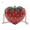 Bolso de Cadena Pequeño con Forma de Corazón de Fresa de Celebridad de Internet 2026 Bolso Cruzado Lindo y Elegante para Niñas Ins Billetera Pequeña para Monedas de Celebridad de Internet