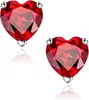 Plata esterlina S925 topacio natural piedra permeable color granate tesoro aretes para mujer diseño de amor de alta gama venta al por mayor
