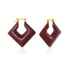 Pendientes de Gota de Aceite Rojos Ankora Nuevos y de Moda para Mujer, Brazaletes de Oreja Retro Franceses de Lujo Ligero, Versátiles y con un Toque de Alta Gama