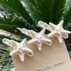 Pasador de Estrella de Mar de Verano Vacaciones en la Costa Simulación Accesorios para el Cabello Pasador Lateral Pinza de Pato Mujeres Verano Peinado Cabeza Flequillo Niña