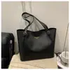 2025 Cor Casual Blocada Retrô Grande Capacidade Novo Estilo Simples e Fashionável Bolsa de Mão Estilosa para o Dia a Dia Bolsa Tote de Ombro