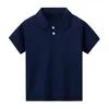 Camiseta POLO Infantil Versión Americana Transfronteriza Color Sólido Estilo INS Niños y Niñas Moda Todo Fósforo Top Casual para Niños