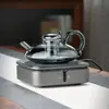 Tetera de Estilo Nuevo, Tetera de la Fortuna Cola de Rata, Olla para Preparar Té, Juego de Té Estéticamente Agradable con Filtro, Tetera para el Hogar, Olla de Vidrio para Cocina de Cerámica Eléctrica