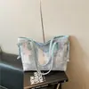 Bolsa Tote Tendência de Grande Capacidade para Mulheres, Novo Estilo Primavera e Verão, Alta Qualidade, Elegante, Bolsa de Ombro Simples, Bolsa de Mão da Moda para o Dia a Dia