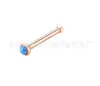 Piercing de Nariz de Acero Inoxidable 316 Fundición de Cobre Electrochapado, Simple y Unisex, Incrustado con Circonita 3A